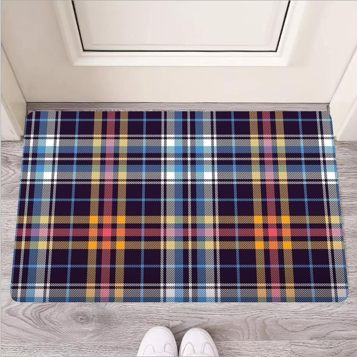 Tartan Plaid Door Mat-grizzshop