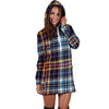 Tartan Plaid Hoodie Dress-grizzshop