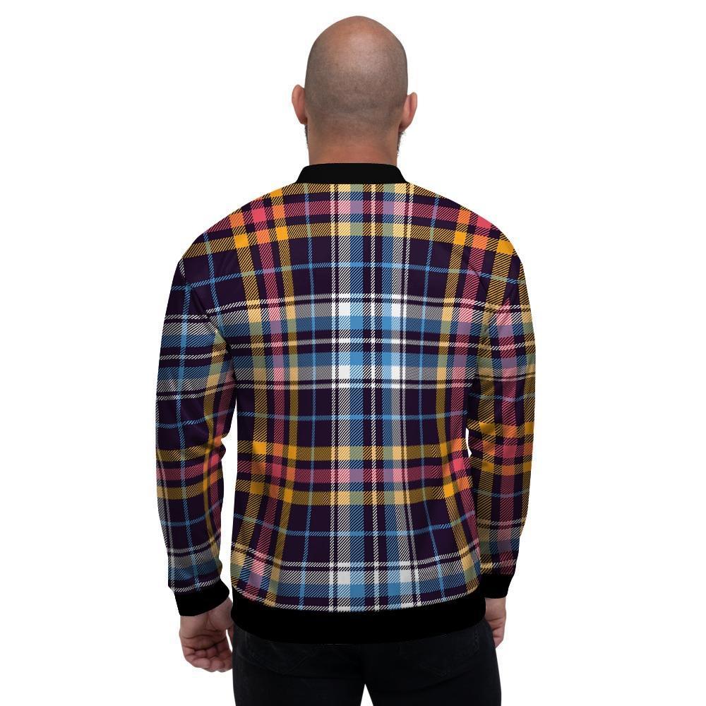 Tartan Plaid Men's Bomber Jacket-grizzshop