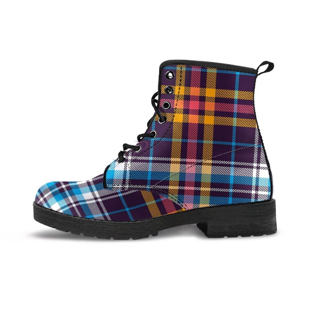 Tartan Plaid Men's Boots-grizzshop