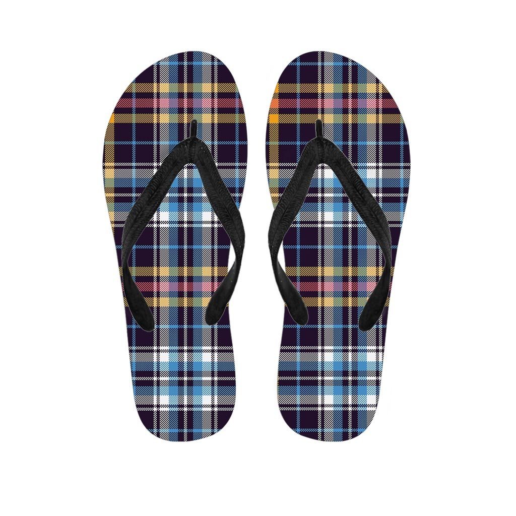 Tartan Plaid Men's Flip Flops-grizzshop