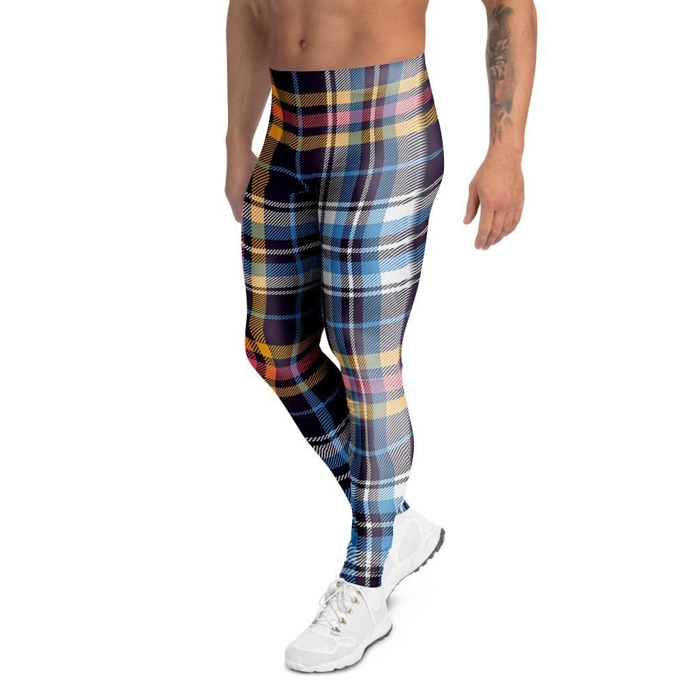 Tartan Plaid Men's Leggings-grizzshop