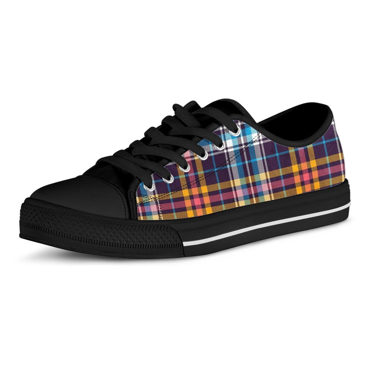 Tartan Plaid Men's Low Top Shoes-grizzshop