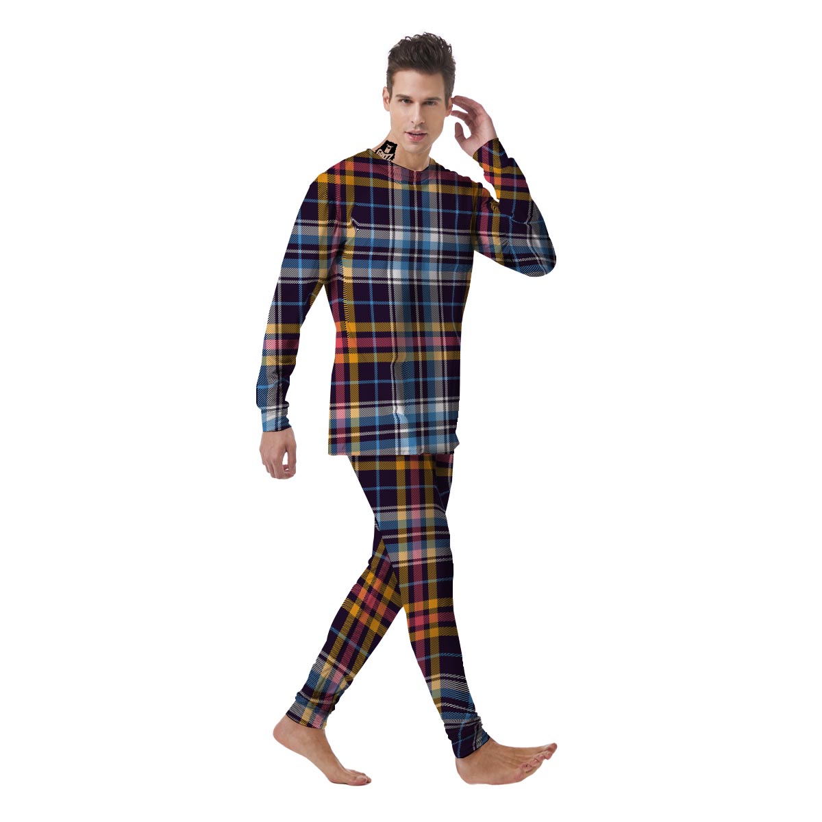 Tartan Plaid Men's Pajamas-grizzshop