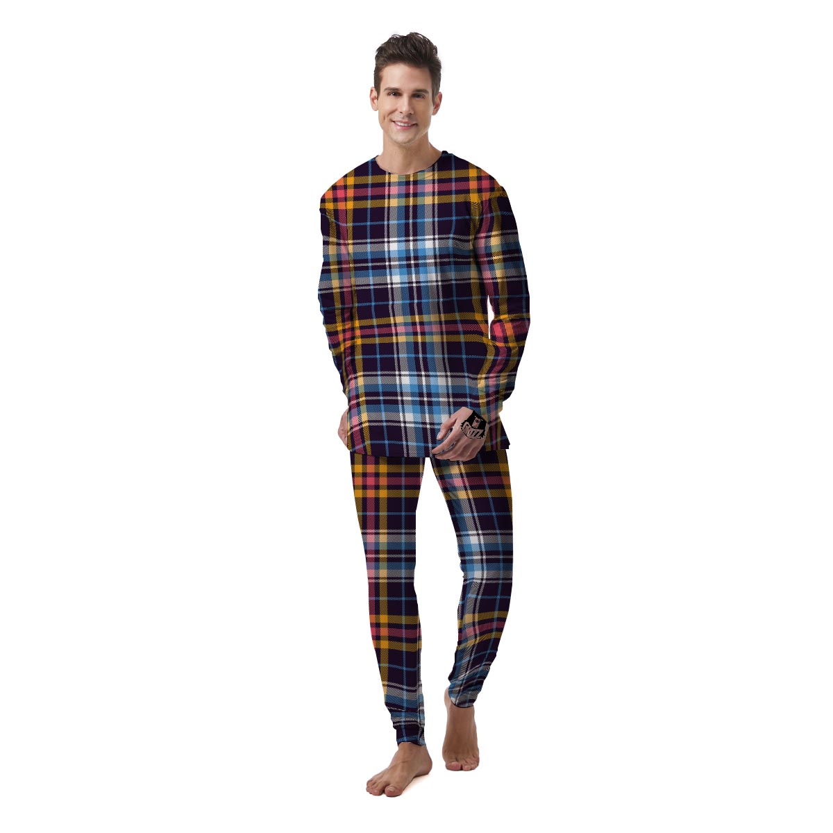 Tartan Plaid Men's Pajamas-grizzshop