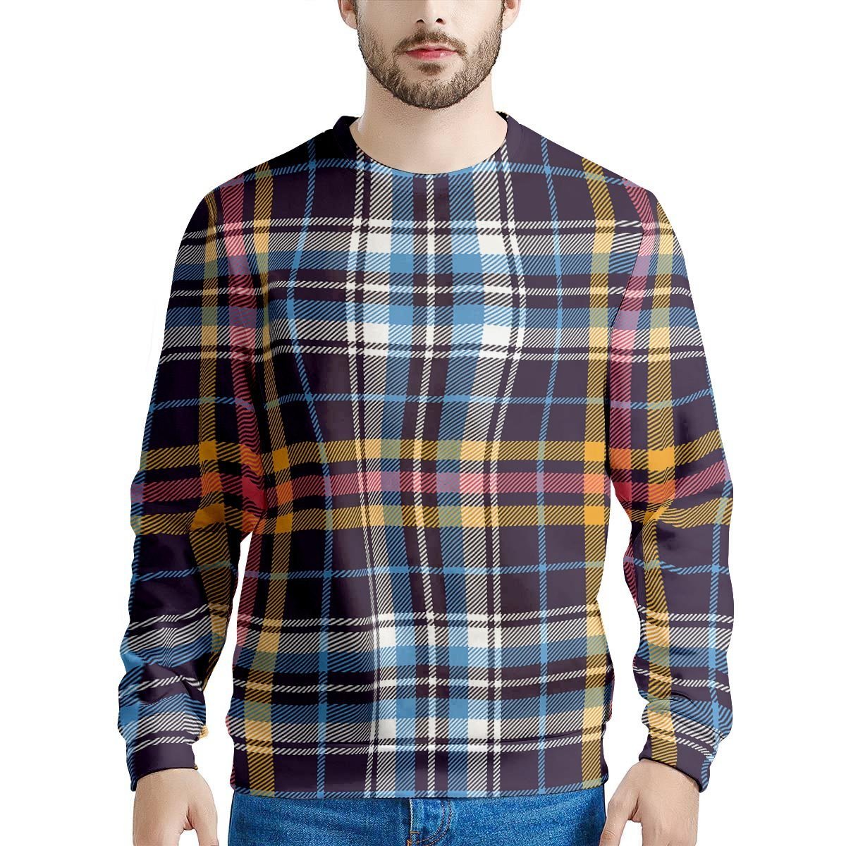 Tartan Plaid Men's Sweatshirt-grizzshop