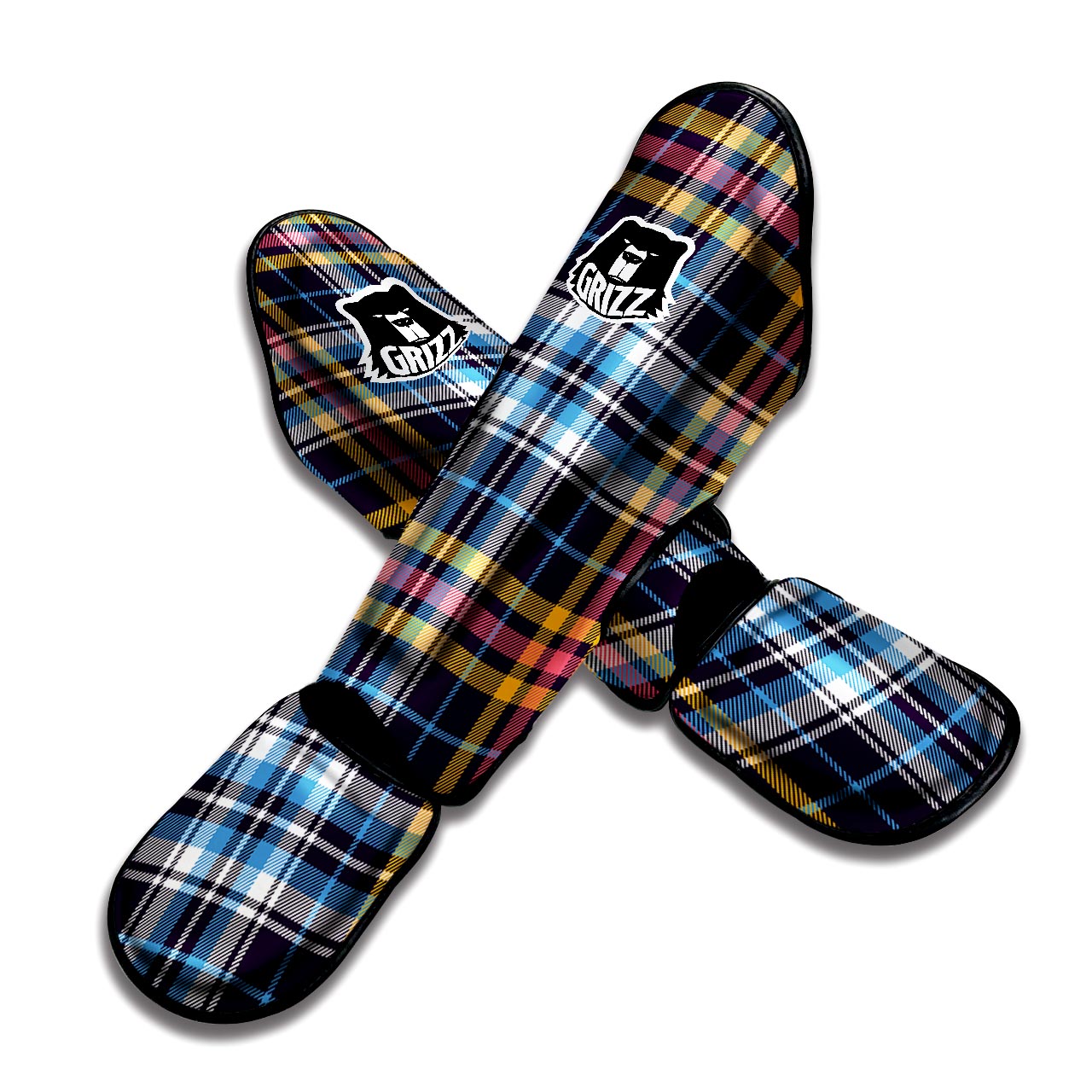 Tartan Plaid Muay Thai Shin Guard-grizzshop