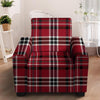 Tartan Plaid Print Armchair Cover-grizzshop