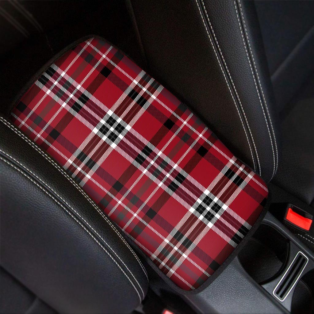 Tartan Plaid Print Car Console Cover-grizzshop