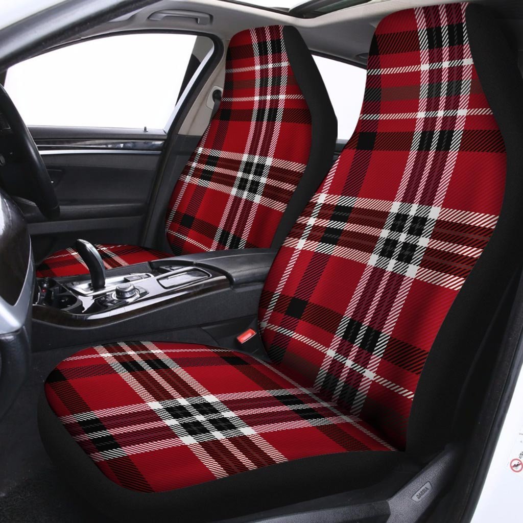 Tartan Plaid Print Car Seat Covers-grizzshop