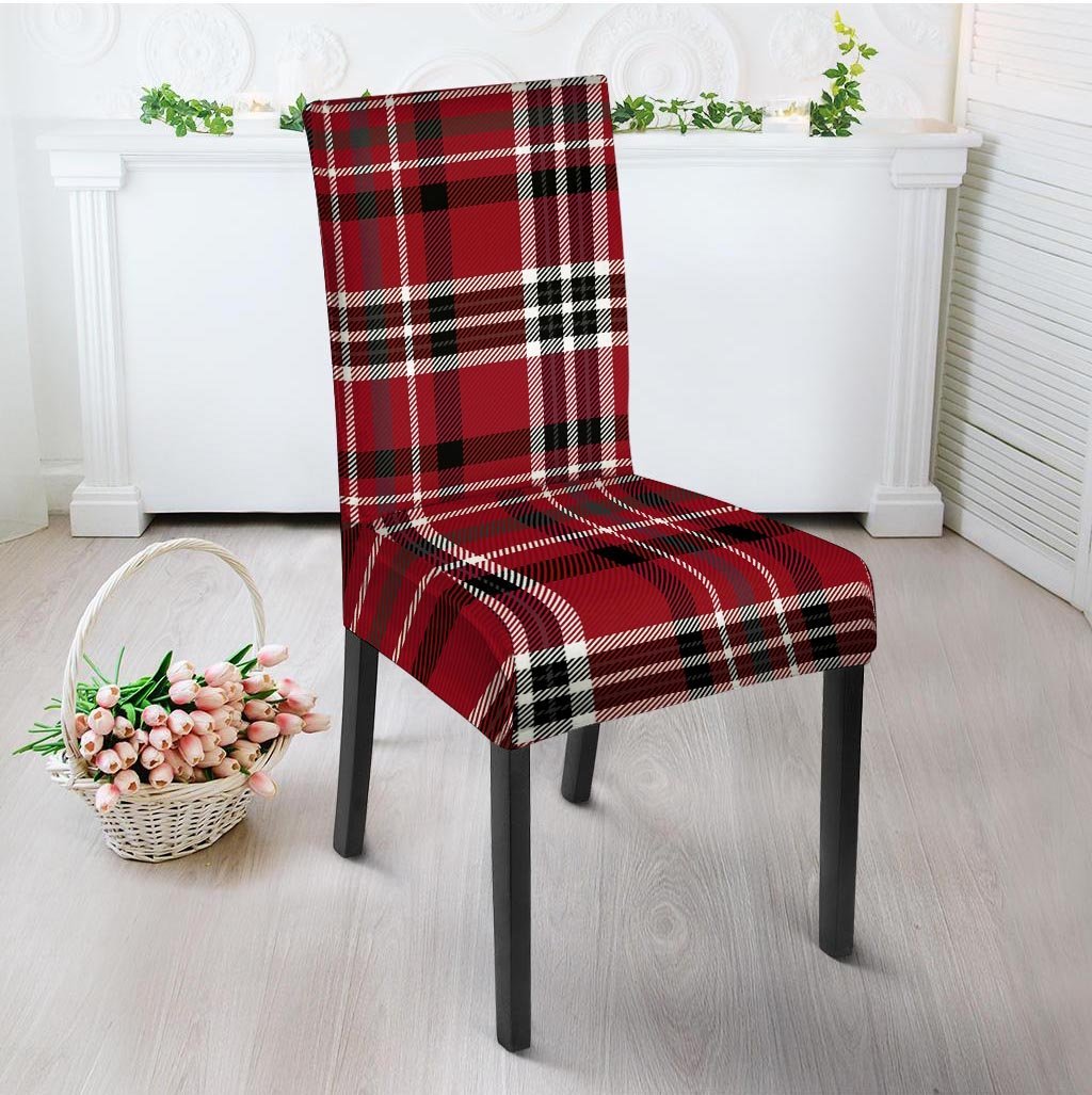 Tartan Plaid Print Chair Cover-grizzshop