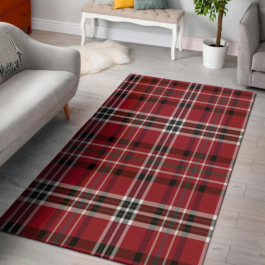 Tartan Plaid Print Floor Mat-grizzshop