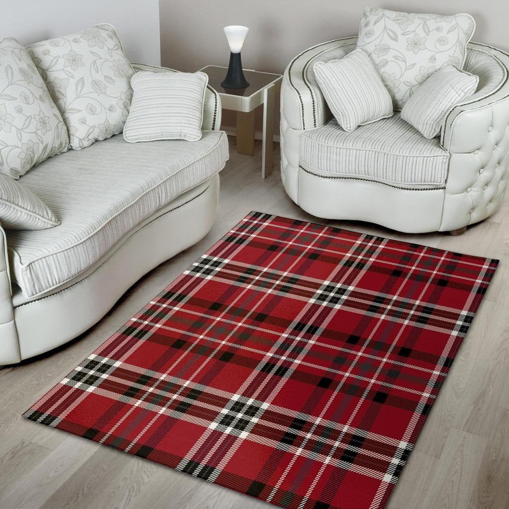 Tartan Plaid Print Floor Mat-grizzshop