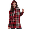 Tartan Plaid Print Hoodie Dress-grizzshop