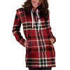 Tartan Plaid Print Hoodie Dress-grizzshop