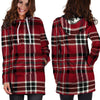 Tartan Plaid Print Hoodie Dress-grizzshop