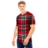 Tartan Plaid Print Men T Shirt-grizzshop