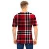 Tartan Plaid Print Men T Shirt-grizzshop