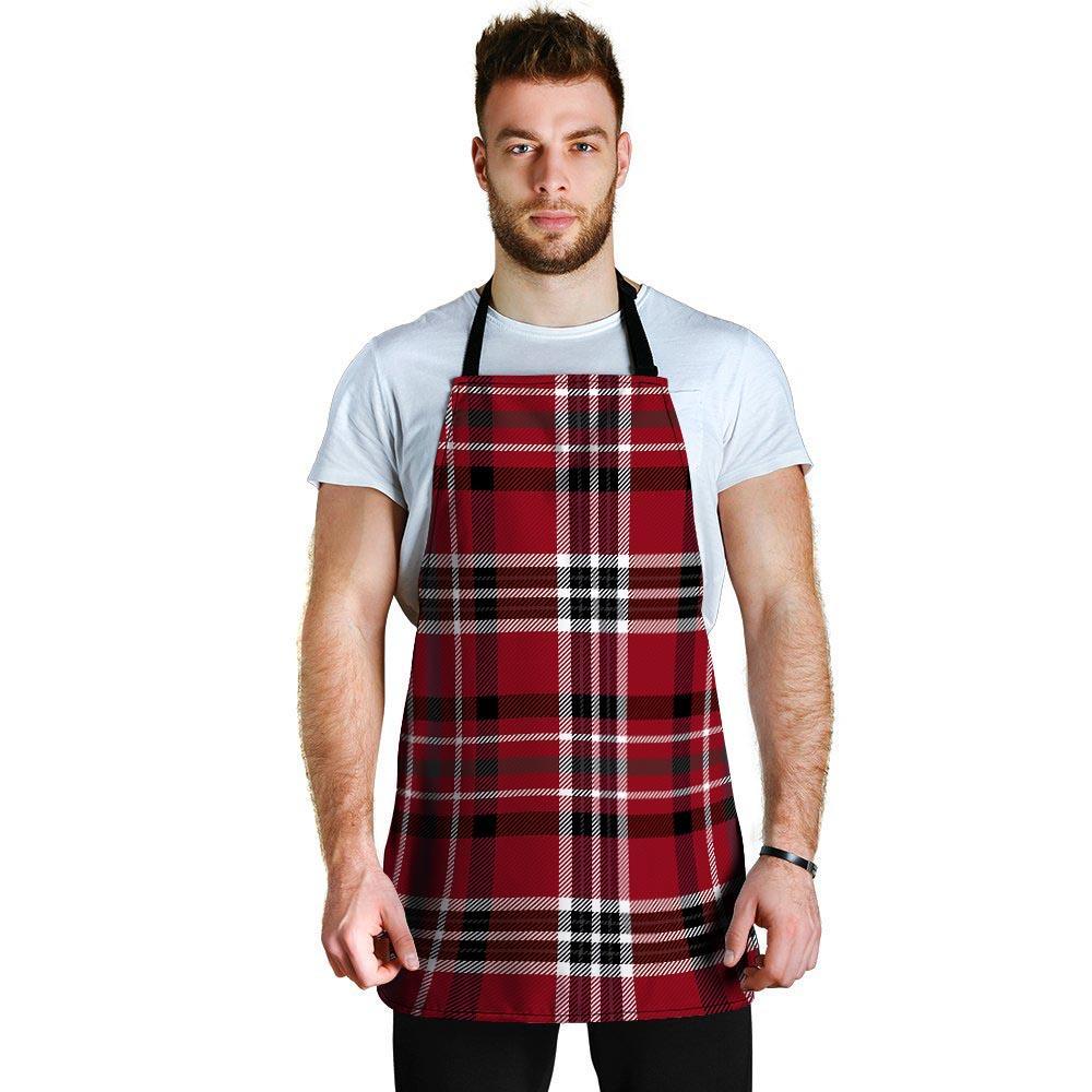 Tartan Plaid Print Men's Apron-grizzshop