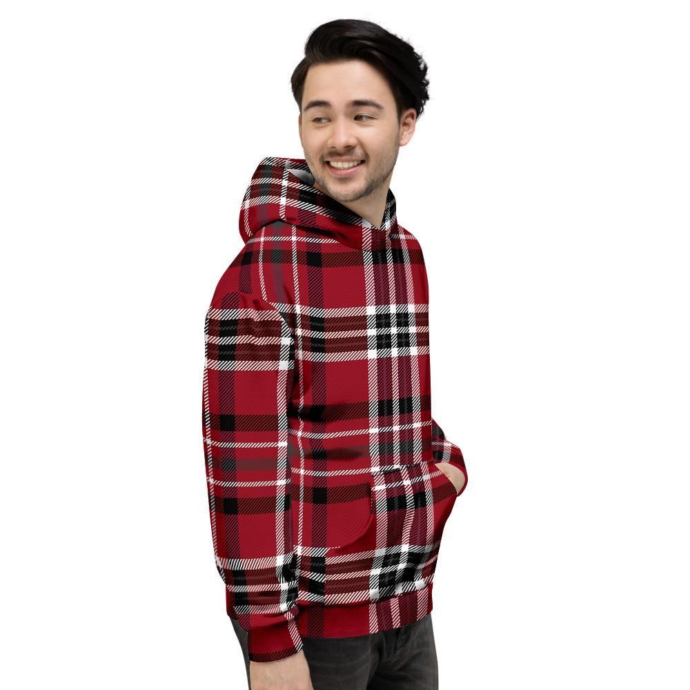 Tartan Plaid Print Men's Hoodie-grizzshop