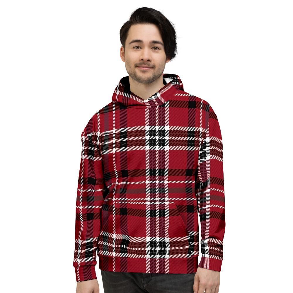 Tartan Plaid Print Men's Hoodie-grizzshop