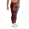 Tartan Plaid Print Men's Leggings-grizzshop