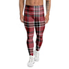 Tartan Plaid Print Men's Leggings-grizzshop