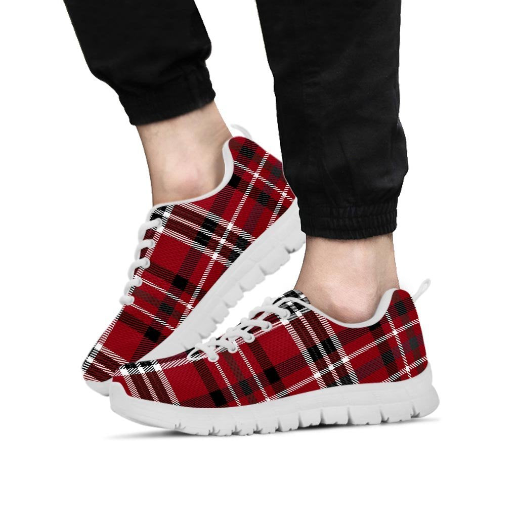 Tartan Plaid Print Men's Sneakers-grizzshop