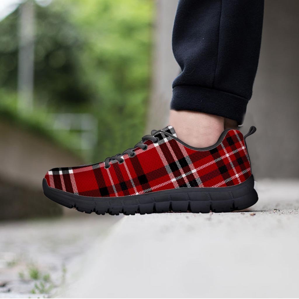 Tartan Plaid Print Men's Sneakers-grizzshop