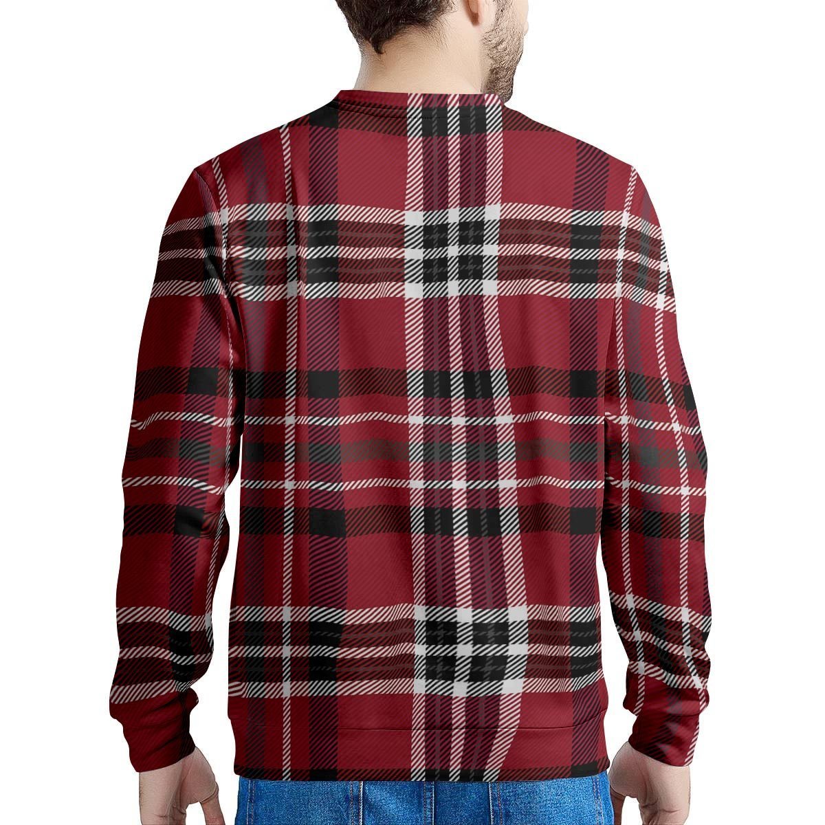 Tartan Plaid Print Men's Sweatshirt-grizzshop