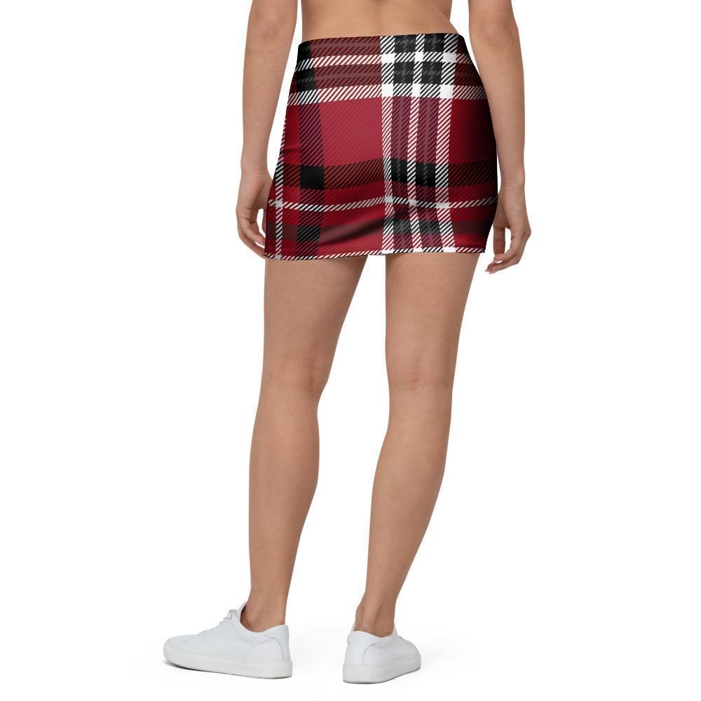 Tartan Plaid Print Mini Skirt-grizzshop