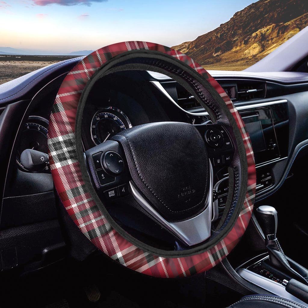 Tartan Plaid Print Steering Wheel Cover-grizzshop