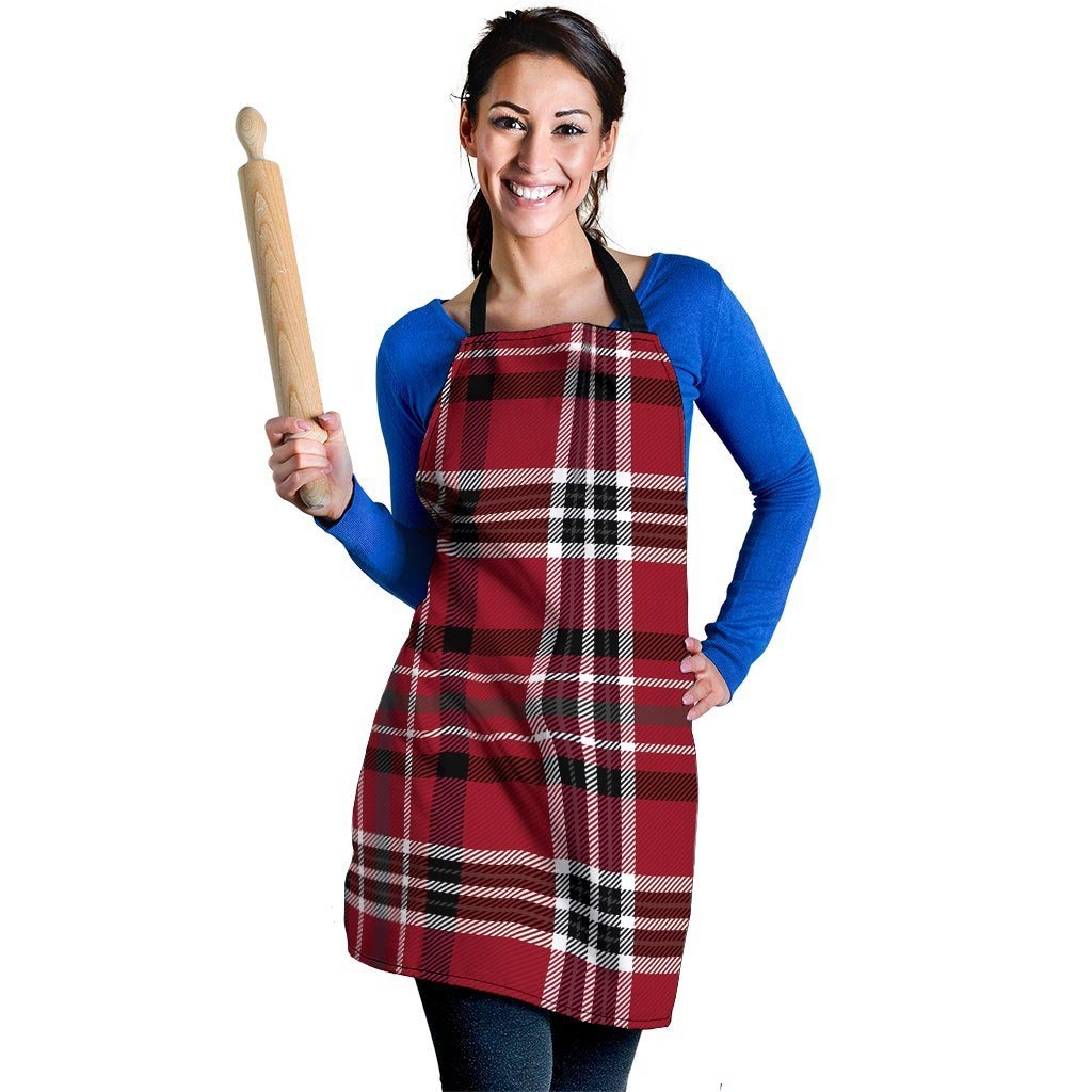 Tartan Plaid Print Women's Apron-grizzshop