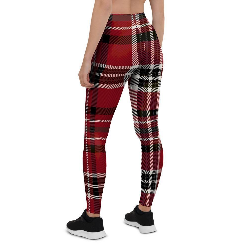 Tartan Plaid Print Women's Leggings-grizzshop