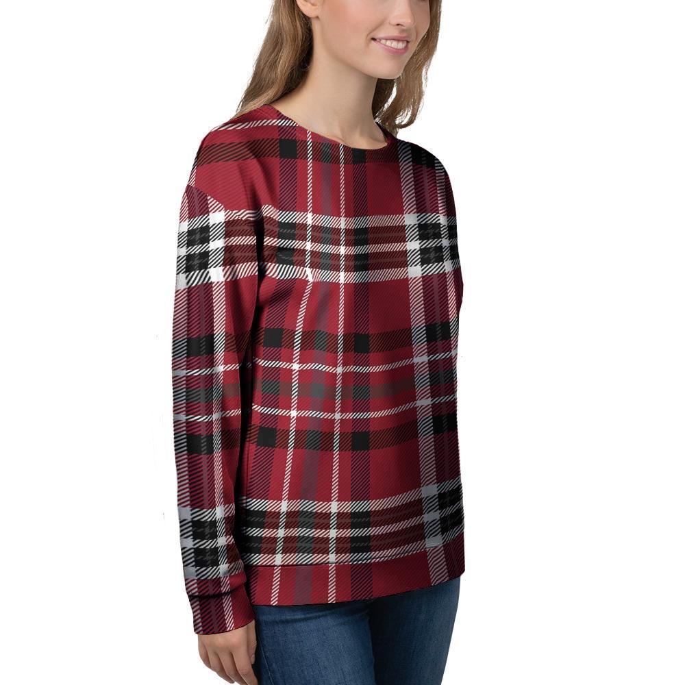 Tartan Plaid Print Women's Sweatshirt-grizzshop