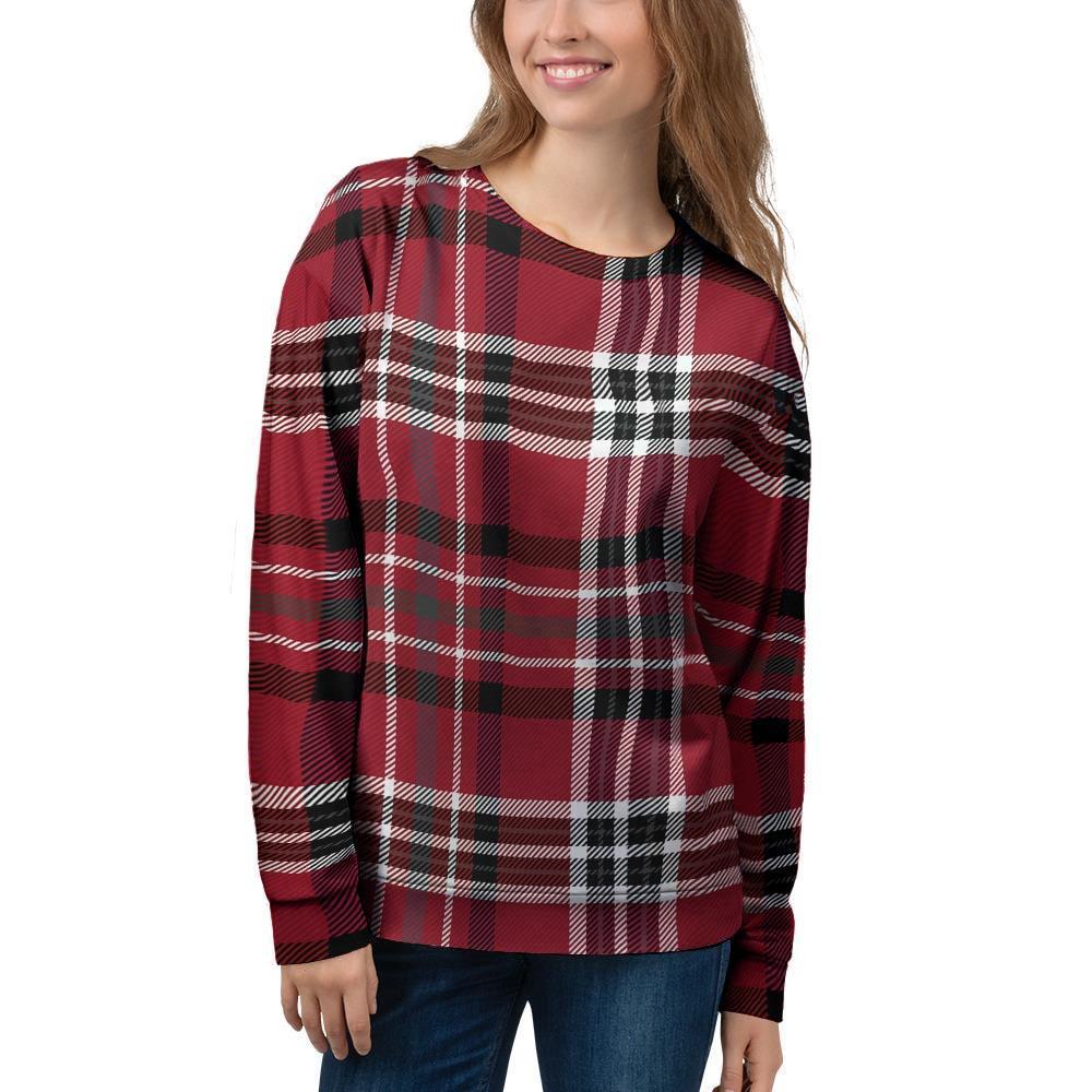 Tartan Plaid Print Women's Sweatshirt-grizzshop