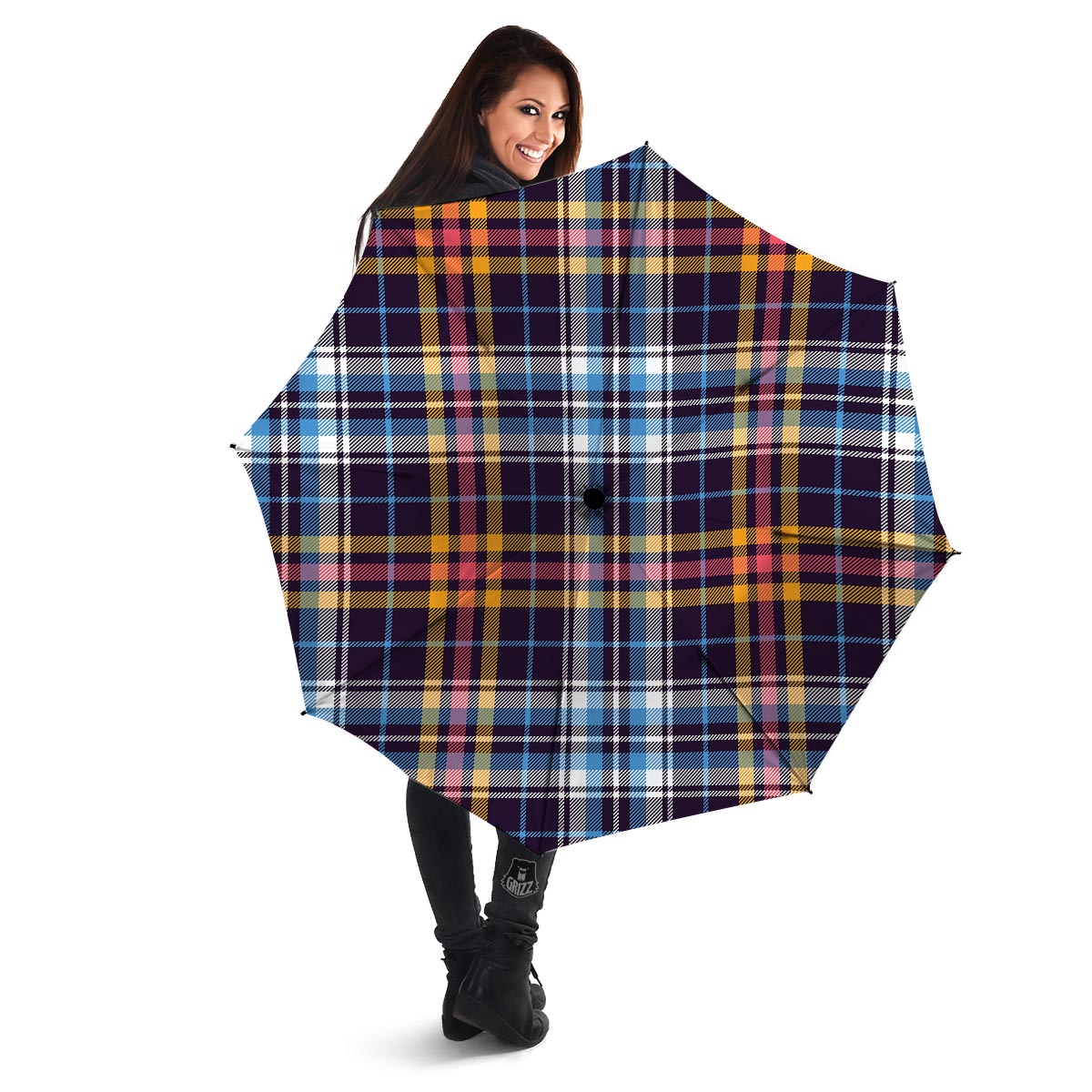 Tartan Plaid Umbrella-grizzshop