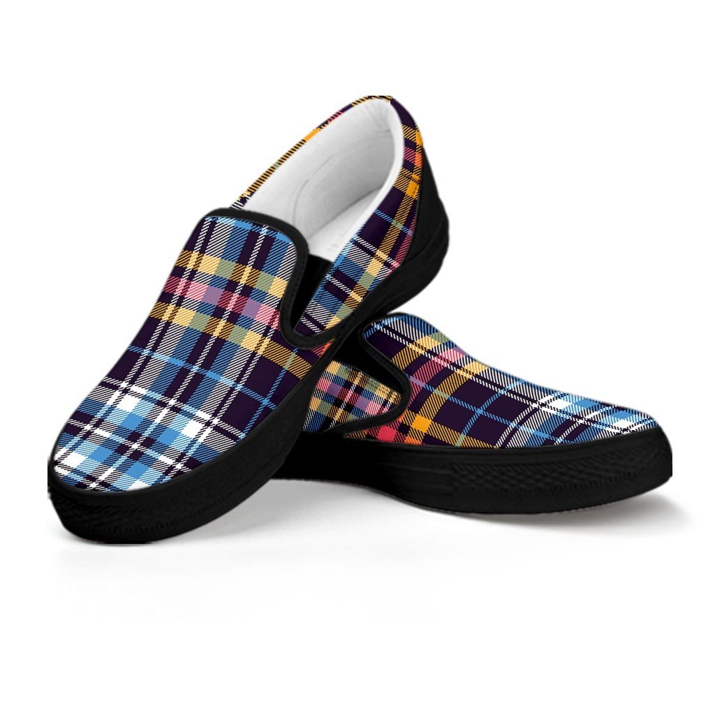 Tartan Plaid Women's Slip On Sneakers-grizzshop