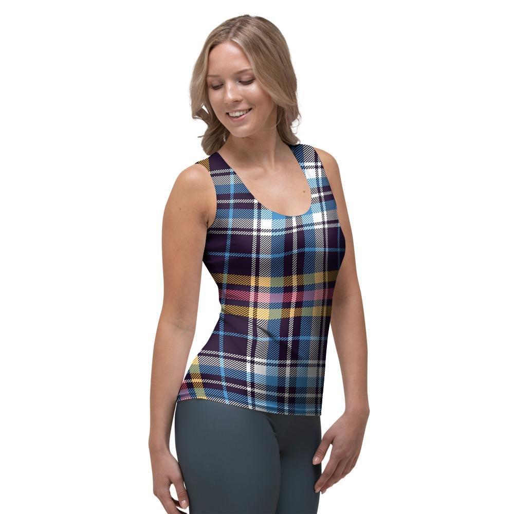 Tartan Plaid Women's Tank Top-grizzshop