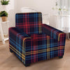 Tartan Print Armchair Cover-grizzshop