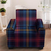 Tartan Print Armchair Cover-grizzshop