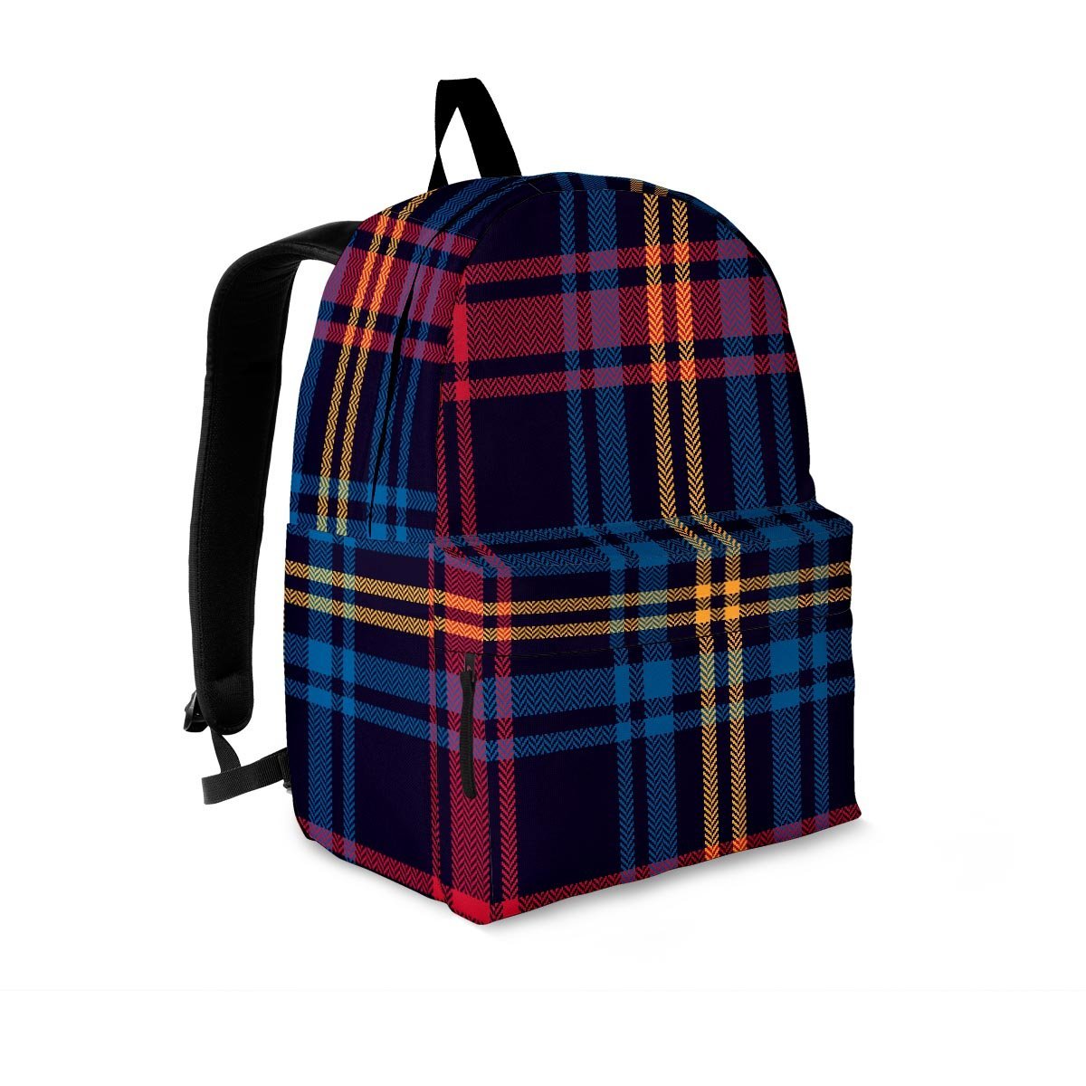 Tartan Print Backpack-grizzshop