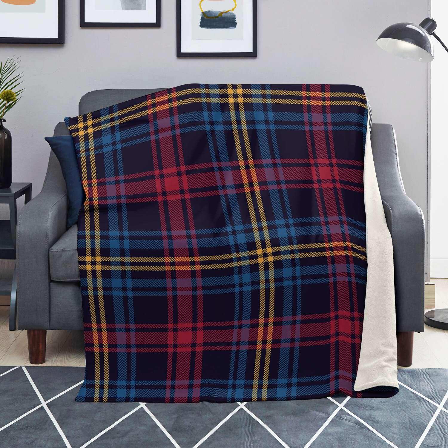 Tartan Print Blanket-grizzshop