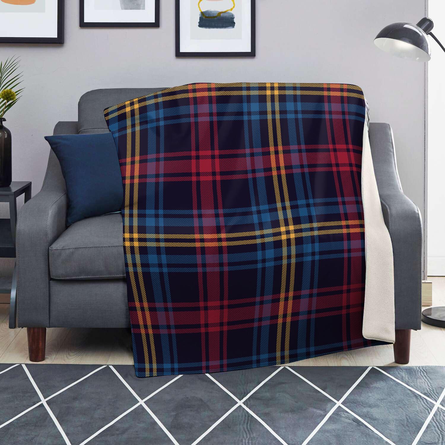 Tartan Print Blanket-grizzshop