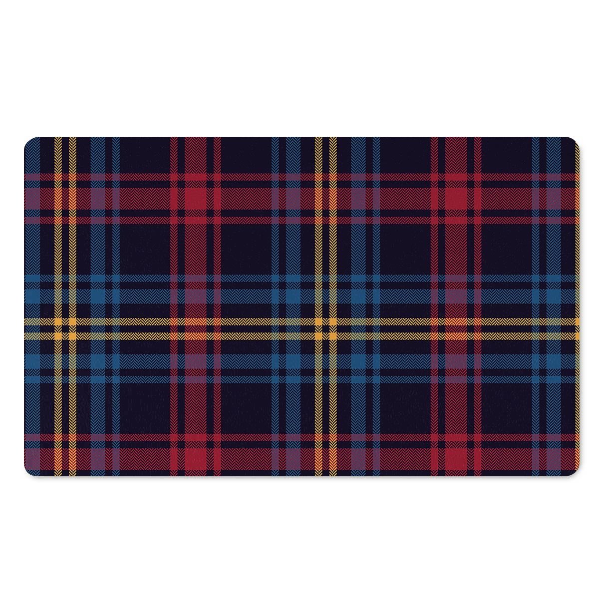 Tartan Print Door Mat-grizzshop