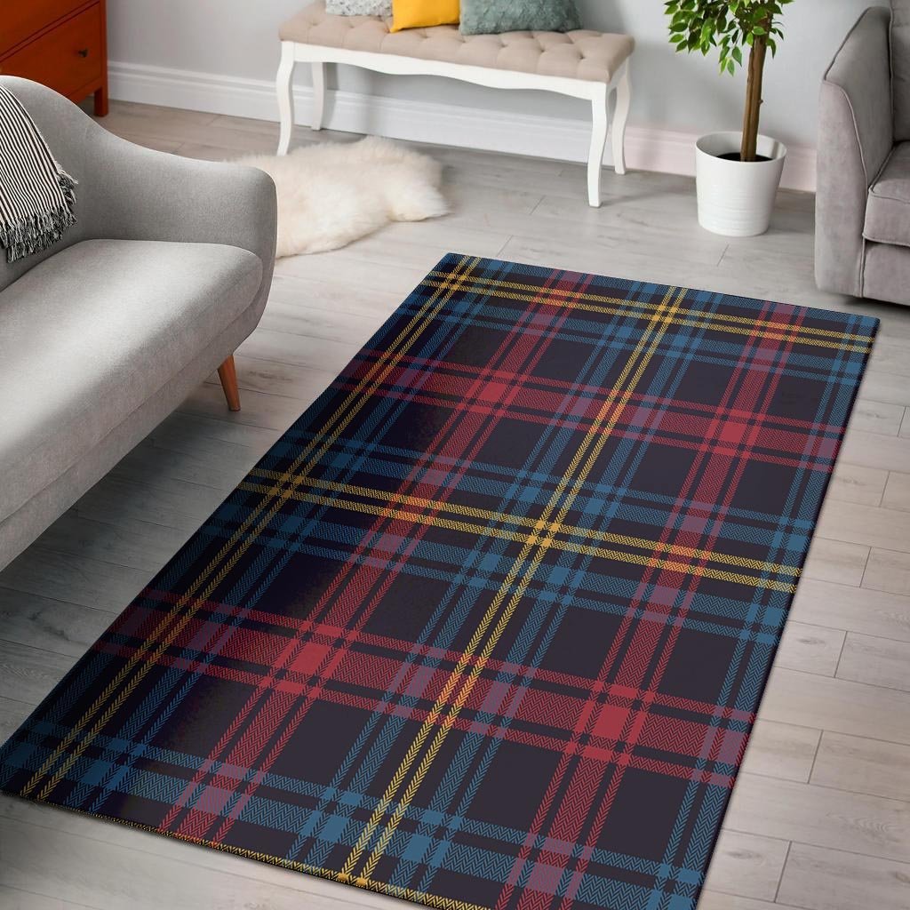 Tartan Print Floor Mat-grizzshop