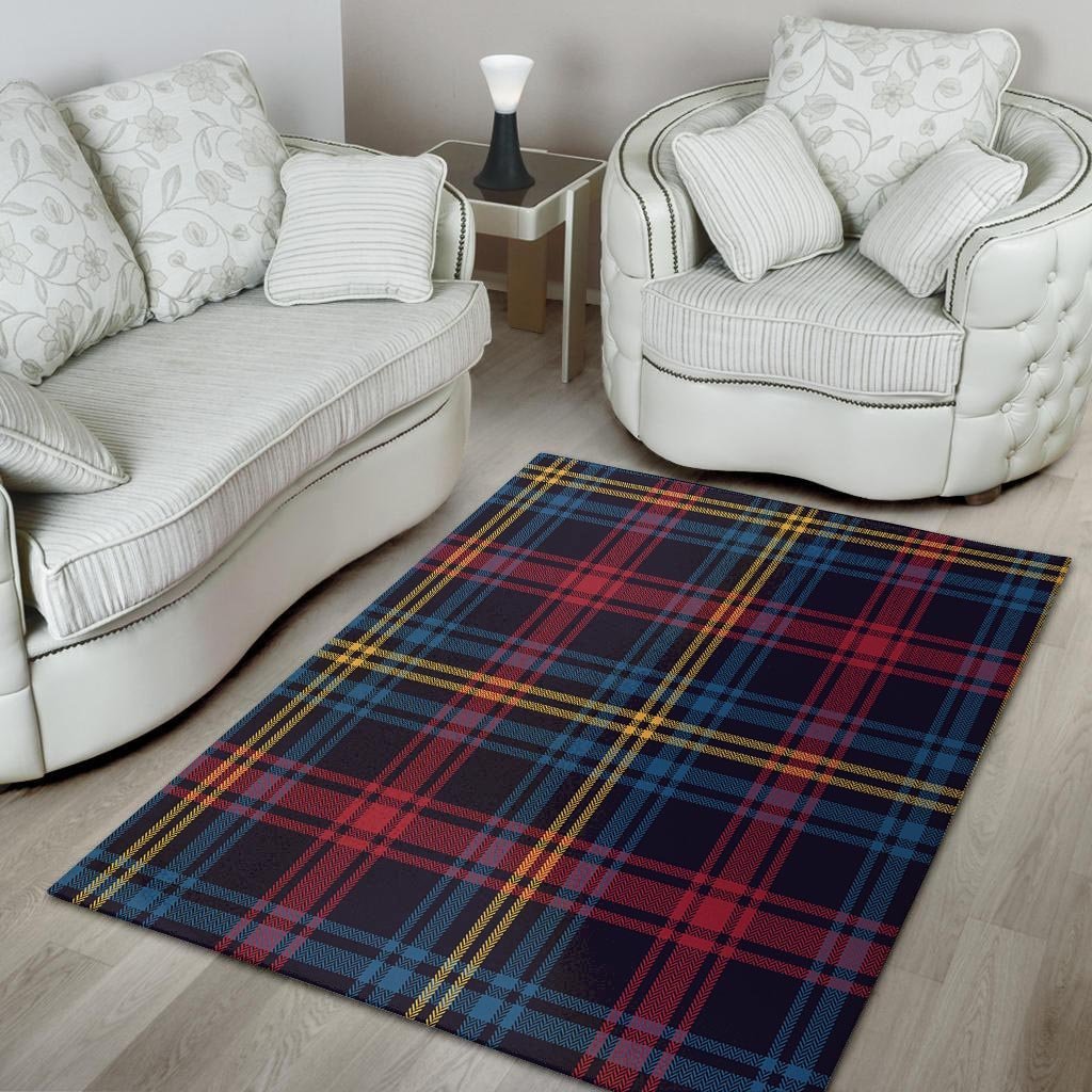 Tartan Print Floor Mat-grizzshop