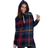 Tartan Print Hoodie Dress-grizzshop