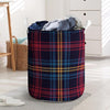 Tartan Print Laundry Basket-grizzshop