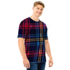 Tartan Print Men T Shirt-grizzshop